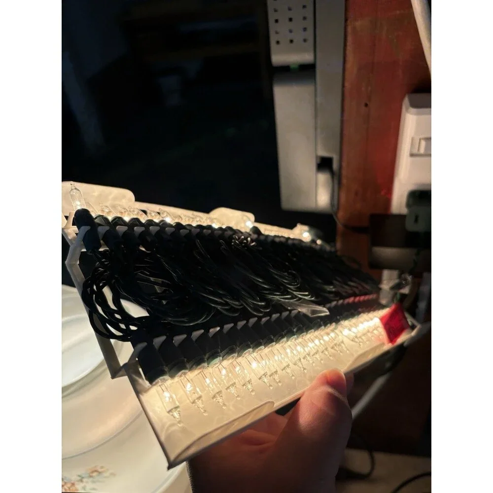 Vtg Noma Expressions 50 Clear Christmas Lights, Set of 3 WORKS Extra Bulbs
